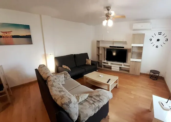 3f, Aire Acondic, 80m2, 2 Dormitorios, 4 Huespedes, Wifi Gratis 公寓 La Línea de la Concepción